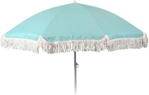Parasol Ochrona UV 30+ Parasol plaowy z frdzlami Parasol balkonowy Ø 155 cm Turkusowy