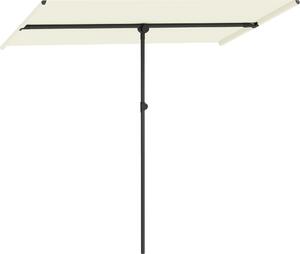 Parasol ogrodowy Outsunny z regulacj wysokoci i obrotem o 180 stopni, z aluminiowym masztem, parasol przeciwsoneczny, parasol wysignikowy, parasol balkonowy, parasol na balkon, 150x205 cm, beowy