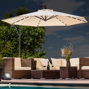Parasol z owietleniem LED parasol ogrodowy 350 cm parasol pawilon - zielony