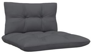 Sofa 3-osobowa ogrodowa z antracytowymi poduszkami, sosnowa