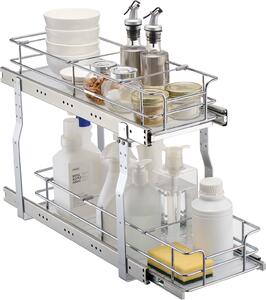 SucceBuy 8,5" W x 21" D Wysuwany organizer do szafki, solidne rozwizanie do przechowywania