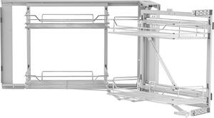 SucceBuy 18 "W Blind Corner Pull Out Organizer - 2 poziomy 4 póki dla optymalnego przechowywania w kuchni