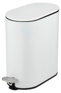 WENKO Kosmetyczny kosz na mieci Mod Collungo wolnostojcy biay kosz na peda 5 litrów automatyczny mechanizm opuszczajcy z metalu stali tworzywa sztucznego 14 x 28,5 x 29,5 cm biay czarny