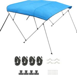 SucceBuy Bimini Top pokrowiec na ód dach odzi ochrona przeciwsoneczna niebieski 4 uki 216-229 cm