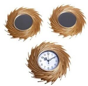 Zegar ścienny Nest, śr. 25 cm, plastik, zestaw 3 szt