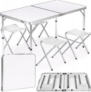 Stó skadany 120x60cm Heckermann Biay + 4x Taboret