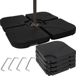 Stojak na parasol Moe by wypeniony wod lub piaskiem Waga parasola 60 L Kwadratowa podstawa Czarny 23797