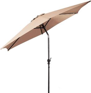 Parasol uchylny 300 cm, parasol ogrodowy z korb, parasol wspornikowy z ochron UV i wodoodpornoci, parasol plaowy z poliestru, parasol tarasowy o elaznej konstrukcji (beowy)