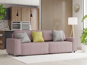 Trzyosobowa sofa rozkładana SMART różowa