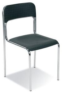 Nowy Styl Plastikowe krzesło do jadalni Cortina Chrom, czarne