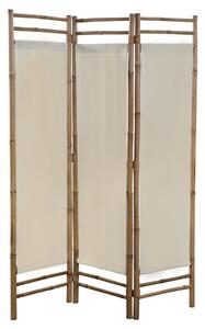 3-panelowy, składany parawan bambus i płótno, 120 cm
