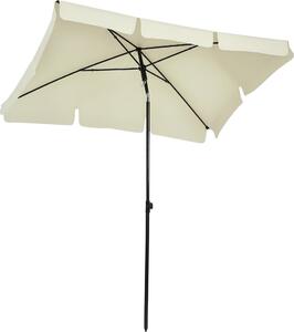 Parasol Outsunny, parasol plaowy, parasol ogrodowy, parasol balkonowy, ochrona przeciwsoneczna, skadany, kremowo-biay