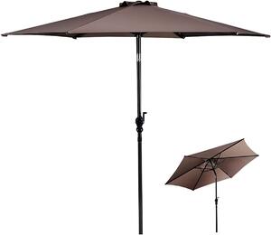 KOMFOTTEU Parasol skadany, parasol ogrodowy 300 cm z ochron UV, parasol na korbk z 6 rozpórkami i korb rczn, parasol tarasowy i balkonowy do Ogród, rynek, plaa