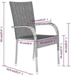Zestaw Mebli Ogrodowych Komplet Jadalniany Z Poduszkami 5-Częściowy Rattan Na Taras Balkon Ogród