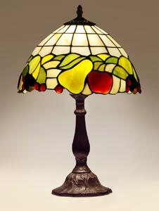 Dekoracyjna lampka stołowa z witrażowym kloszem K-G12550 z serii FRUIT