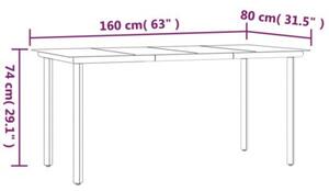 Zestaw Mebli Ogrodowych Komplet Jadalniany 7-Częściowy Czarny Metal Na Taras Balkon Ogród
