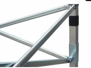 Skadana altana 3x6m stal PREMIUM - 4 pene ciany boczne - czerwona