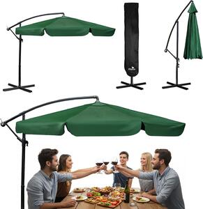 Parasol ogrodowy skadany 6 segmentowy 350 cm z pokrowcem Plonos PL-880