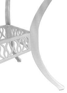 Zestaw Mebli Ogrodowych Bistro 3-Częściowy Biały Aluminium Na Taras Balkon Ogród