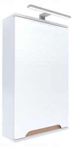 Szafka z lustrem 45x16x75 biaa/db LED chrom Omeble