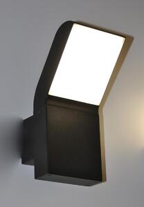 Czarna, nowoczesna, ogrodowa lampa elewacyjna LED K-8146 z serii VIDAR