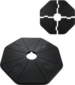 KOMFOTTEU 4-czciowy stojak na parasol, stojak na parasol, który mona wypeni wod lub piaskiem, stojak na parasol targowy, omioktny stojak na parasol wiszcy