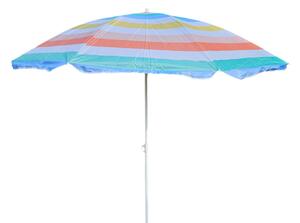Parasol Parasol plaowy Parasol balkonowy Ochrona UV 30+ w paski 155 cm kolorowy