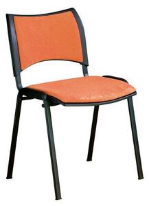Krzesło konferencyjne Smart Black, pomarańczowe