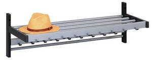 Metalowy wieszak ścienny z półką, szerokość 104 cm