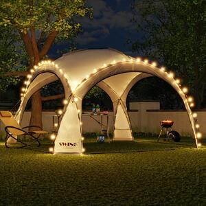 Pawilon imprezowy LED XXL DomeShelter 450cm ogrodowy z panelem sonecznym designerski namiot ogrodowy namiot imprezowy z owietleniem - antracytowy