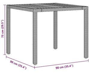 Zestaw Mebli Ogrodowych Komplet Jadalniany Z Poduszkami 5-Częściowy Szary Rattan Na Taras Balkon Ogród