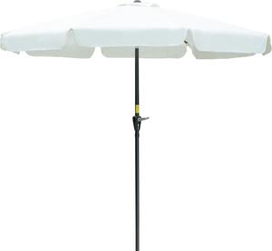 Outsunny parasol Parasol tarasowy Parasol ogrodowy Ø2,66 m Ochrona UV 50+ Parasol ogrodowy 8 regulowanych eber Beowy