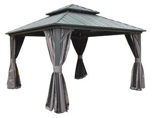 Pawilon Ogrodowy PREMIUM 3.65 x 3.65m Wiata ogrodowa Corciano Stalowy dach