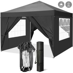 Skadana altana Pop Up 3x3x2,6m Skadana z 4 cianami bocznymi, namiot ogrodowy, namiot imprezowy, wodoodporny, ochrona UV 50+, na piknik w ogrodzie, w zestawie torba, czarna
