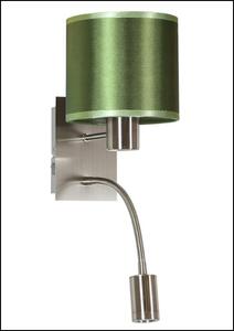 Zielony kinkiet z ledową lampką - K200-Adana