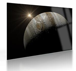 Obraz na szkle - planeta w kosmosie (70x50 cm)