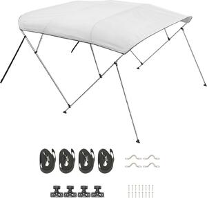 SucceBuy bimini top pokrowiec na ód ochrona przeciwsoneczna 4 uki 201-213 cm jasnoszary