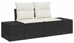 Sofa ogrodowa czarny 123 x 62 x 69cm polirattan