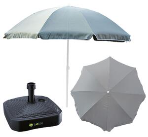 Parasol ogrodowy Parasol ogrodowy 240 cm z kwadratow podstaw w zestawie Ogród Plaa Balkon