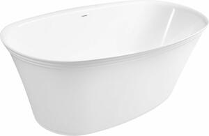 FLORINA wanna wolnostojca z odlewu marmurowego 170x80x61cm, biaa