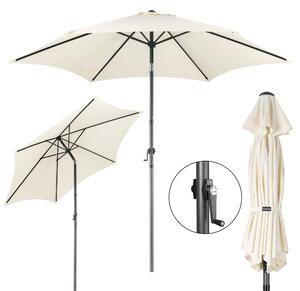 Skadany parasol ogrodowy balkonowy regulowany 300 cm beowy 50UV Bauerkraft