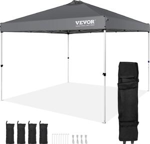 VEVOR altana 304,8x304,8x320cm namiot ogrodowy 250Dpoliuretan tkanina powlekana srebrem skadana altana z torb do przechowywania namiot imprezowy 6-8 osób namiot typu pop-up skadany namiot ogrodowy altana na wycieczk kempingow
