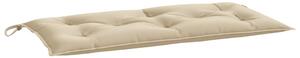 Poduszka na ławkę ogrodową, beżowa, 100x50x7 cm, tkanina