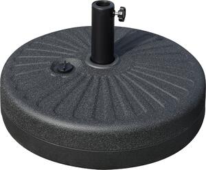 Outsunny stojak na parasol 22 kg stojak na parasol do parasoli 38/48 mm podstawa parasola do ogrodu taras balkon cement czarny Ø51 x 12H cm