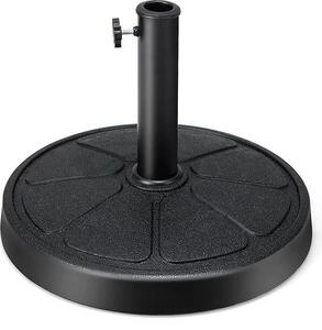 Stojak na parasole z ywicy, okrgy antyczny stojak na parasole 18"/45 cm, solidny stojak na parasole na patio, odpowiedni do masztów 1,5"/1,9", 38/48 mm