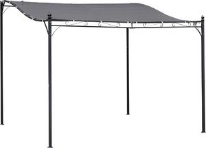 Pawilon ogrodowy Outsunny Pergola Baldachim Namiot Metalowy 297x297cm Szary