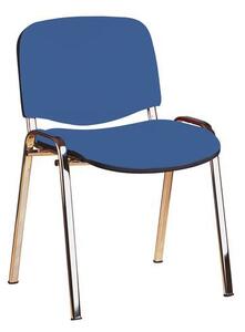 Krzesło konferencyjne Manutan ISO Chrom, niebieskie