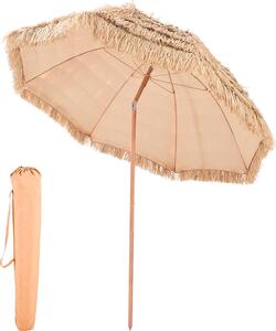 Parasol somiany VEVOR Hawaii, 2,44 m, uchylny, parasol plaowy ze som PP i 8 metalowymi rozpórkami, parasol ogrodowy, parasol marketowy, parasol patio na pla, taras, basen, podwórko i ogród