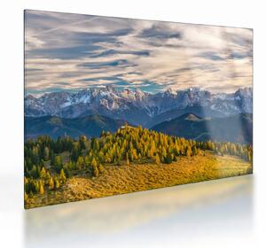 Obraz na szkle - panorama górska (70x50 cm)