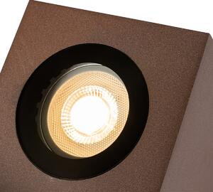 Zewnetrzna Przemysłowy reflektor ogrodowy rdzawy brąz kwadratowy IP65 AR111 - Lennard Oswietlenie zewnetrzne
